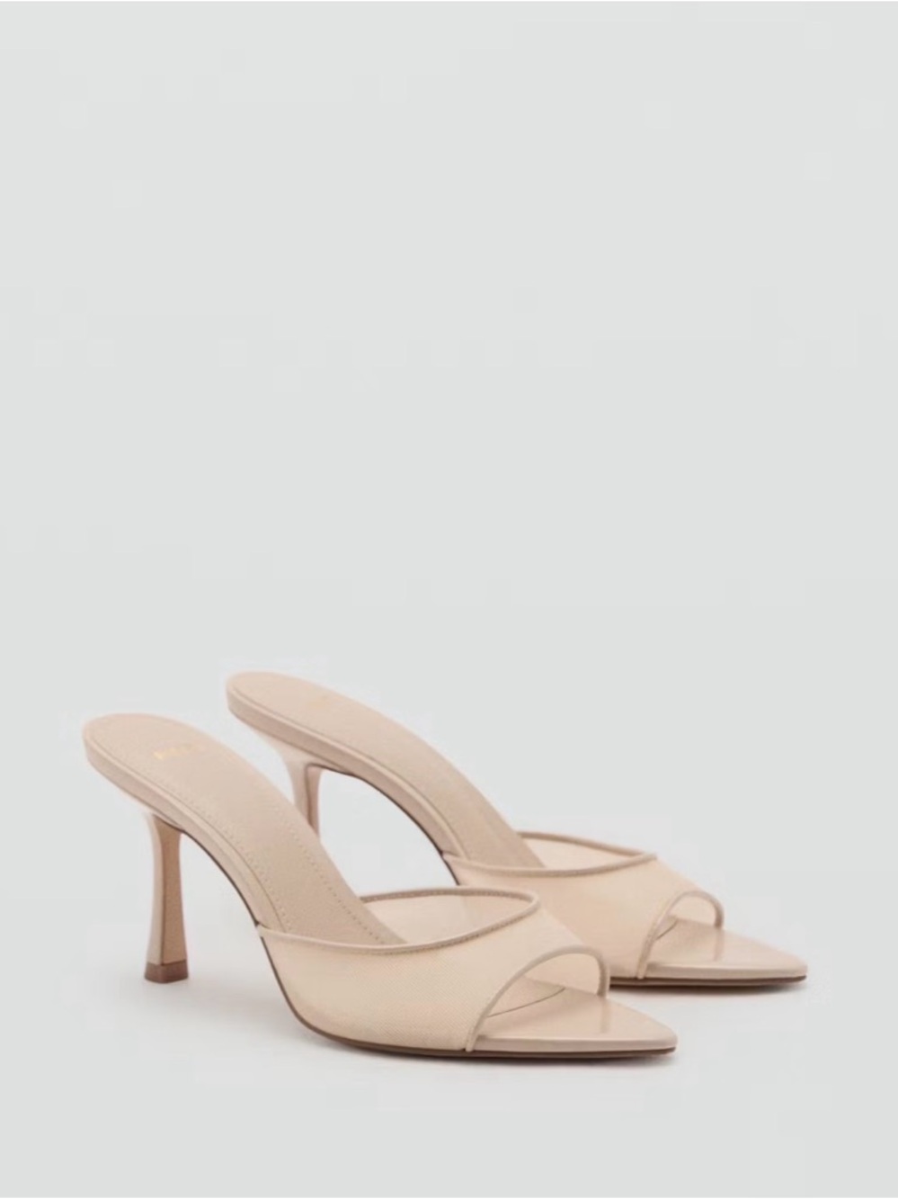 Mango Cream Pointed Slide Mules
